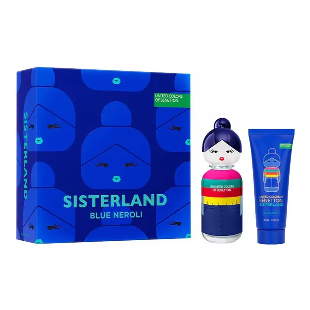 Set Benetton Sisterland Blue Neroli Edt 80 Ml + Locion