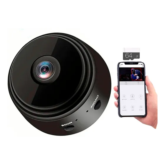 Mini Camara Fhd Monitoreo En Celular 1080p + Micro Sd 64gb