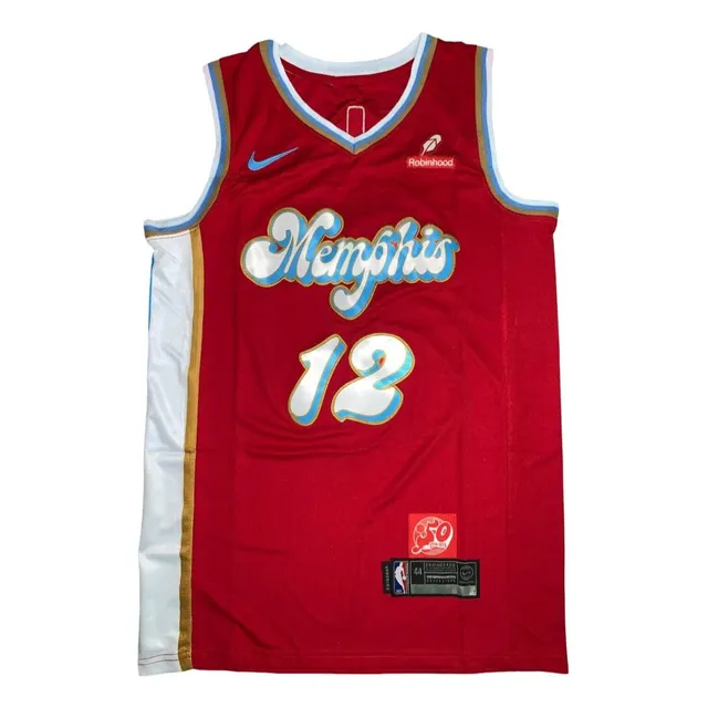 Camisas Basket Nba, Memphis Grizzlies, 12 Ja Morant, Roja
