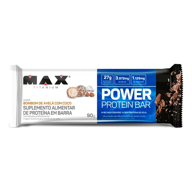 Power Protein Bar 90g (unidade) - Max Titanium