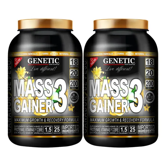 Mass Gainer Genetic Súper Alimento Crecimiento Masa Muscular