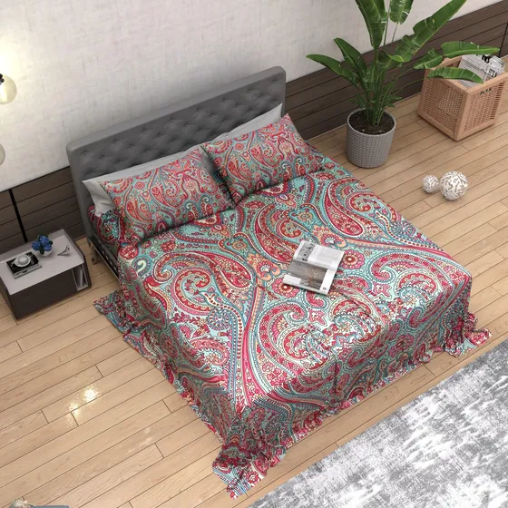 Juego De Sábanas Estampadas 4pcs Varios Colores - Queen Size