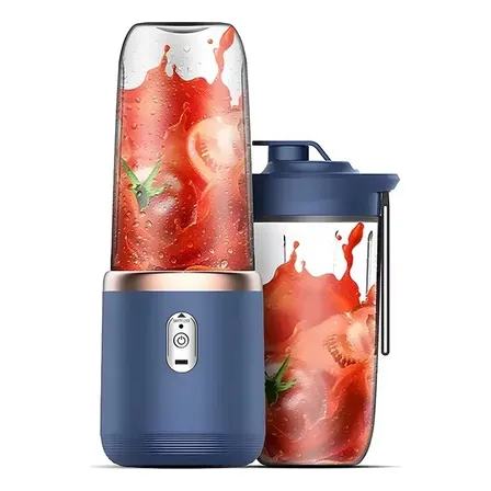 Licuadora Portátil Recargable Usb Para Smoothies Blue 2 Cups