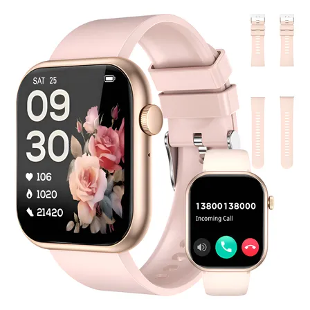 Smartwatch Bluetooth Call Mulheres Original Relógios Dourado Ouro Ouro Ouro Ouro