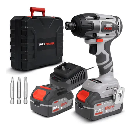 Parafusadeira Impacto Industrial Tork 200nm Sem Fio 23k Rpm Cinza 127/220v 50/60hz