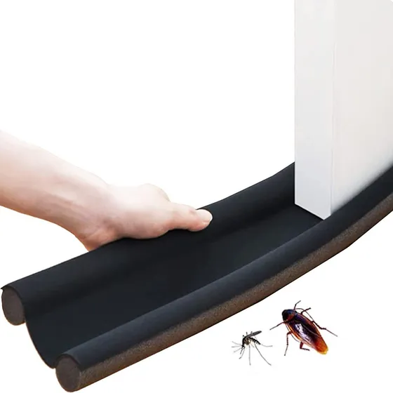 Guardapolvo Y Protector Tira De Sellado Para Puerta - Tapónde Ventanas Autoadhesiva, Tope Para Puerta De Bajo Con Tiras De Espuma Para Polvo Prevención, Reducir De La Luz Del Ruido Y Los Insectos