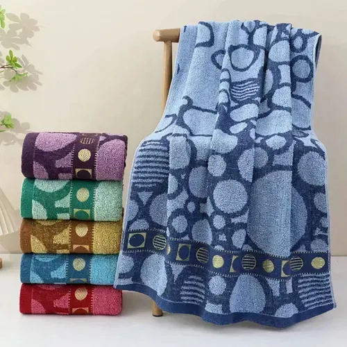 Juego De 2 Toallas De Baño De Algodón Absorbente 140x70cm Mixtos