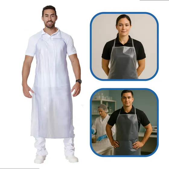 Brascamp Avental Vinil Resitente Impermeável Cor Transparente Pvc Plástico Proteção Restaurante Cozinhas Açougues Industrias