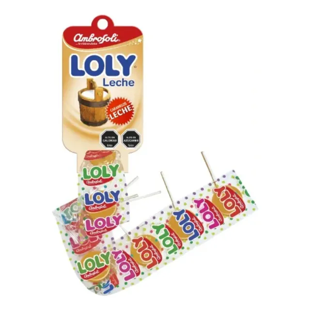 Loly Paletas De Leche 10 Unidades Piñata Cumpleaños