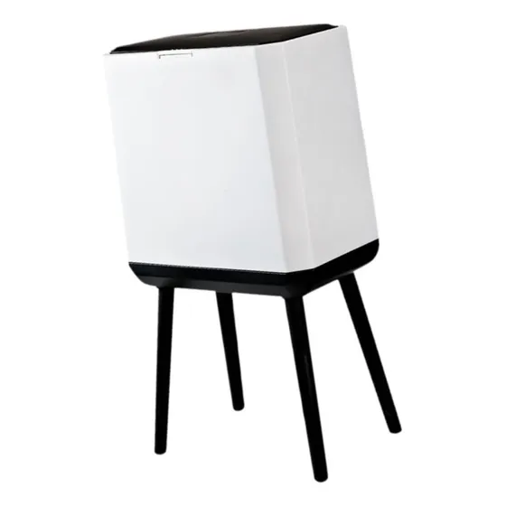 Cubo De Basura Dividido, Doble Compartimento Con Tapa, Cubo