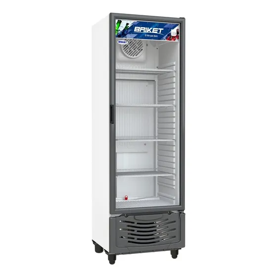Heladera exhibidora Briket M4300 Tm Ls Hc A1 417 lts color gris