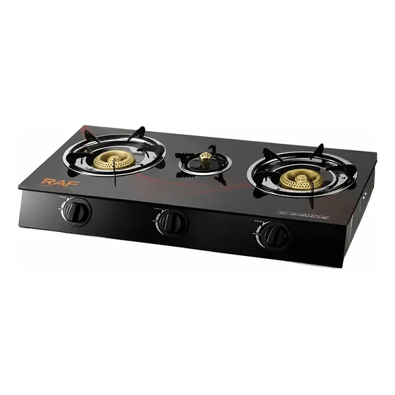 Cocinilla Encimera A Gas Vidrio Templado Raf 3 Platos