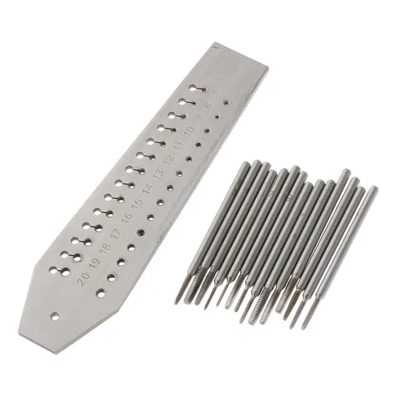 Juego De Machos Y Terrajas Para Relojeros, Placa De Tornillo