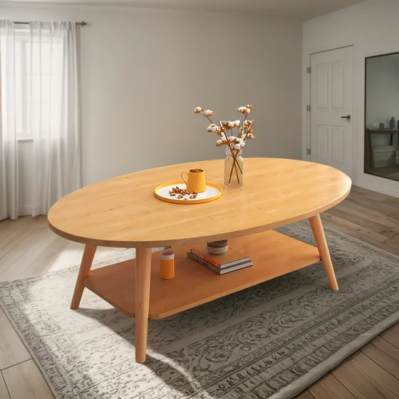 Mesa De Centro Elegante Para Sala Con Efecto Mármol