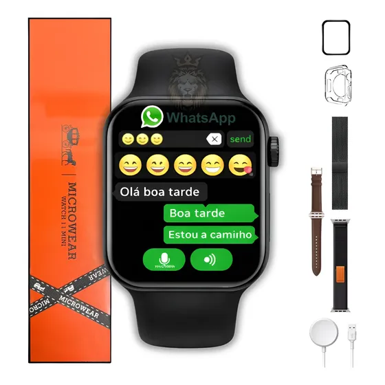 Relógio Smartwatch W11 Mini 42mm Amoled Gps Nfc Whatsap 2026