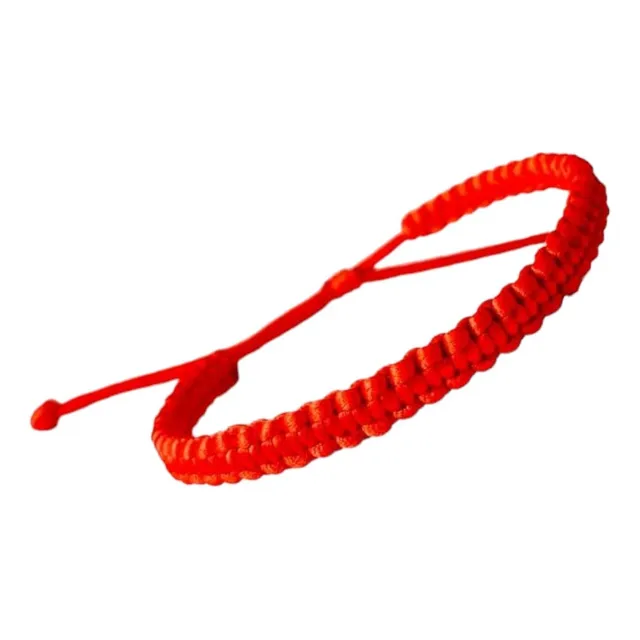 Pulsera Roja O Negra, Unisex, Macramé En Hilo De Seda