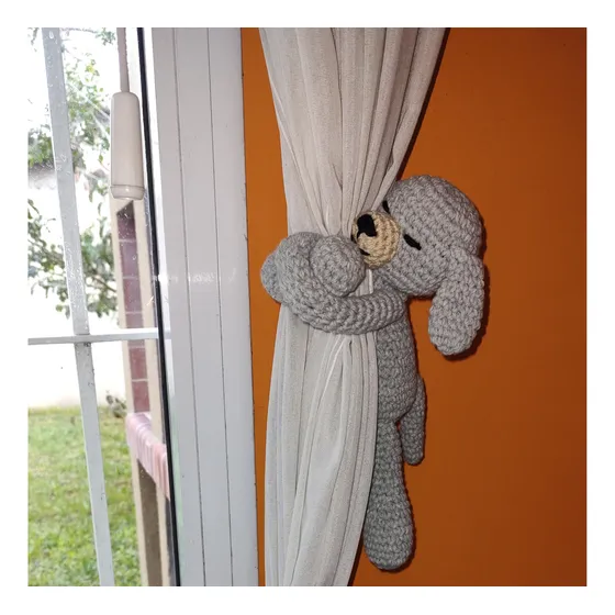 Monito Sujeta Cortinas Tejido Amigurumi Crochet