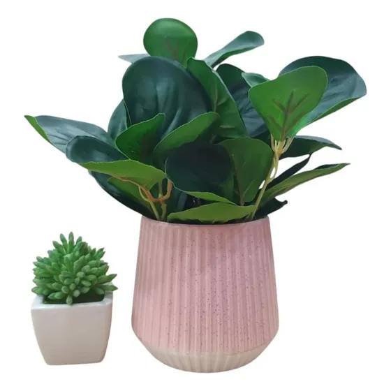 Planta Artificial Interior 23cmalt 9cmalt Decoración (setx2)