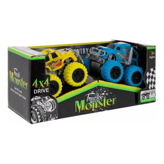 Juguete Carro Cross Country 4 X 4 Monster Trucks 2 Pack