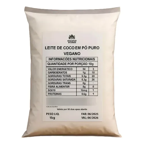Leite De Coco Em Pó 100% Puro Vegano Sem Lactose 907g | MercadoLivre