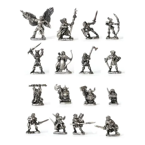 Lote De 16 Miniaturas Rpg / D&d  Raças Aventureiros Novo