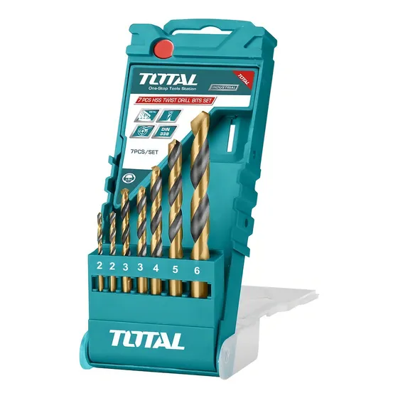Brocas Para Metal 7 Piezas Hss Total Tacsd0075