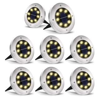 8 Pinchos Solares Led Luz De Jardín 8 Pinchos Solares Led Luz De Jardín