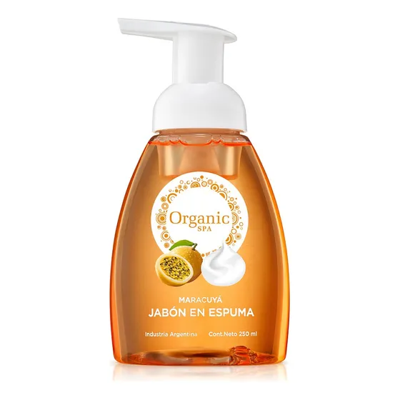 Jabón líquido Organic Spa W64P fragancia maracuyá con dosificador