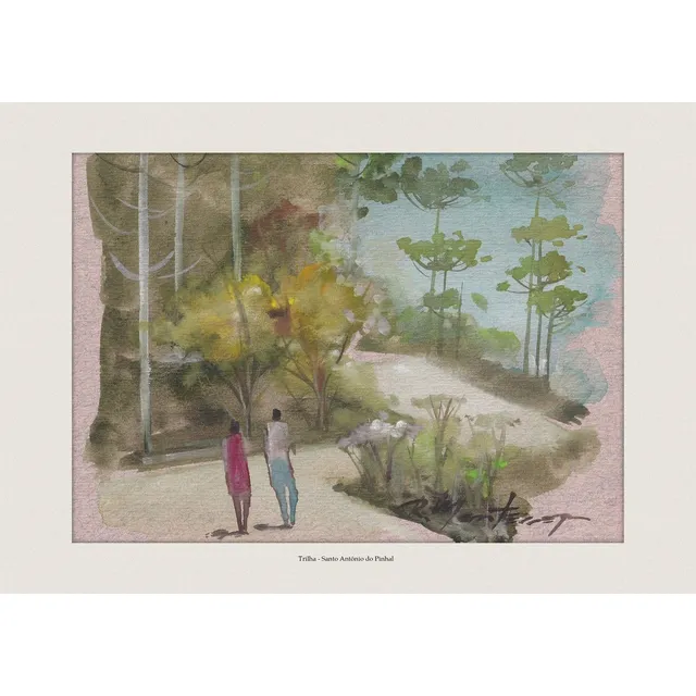 Trilha - Santo Antônio Do Pinhal - Aquarela