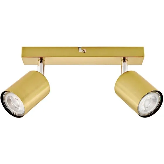 Barra 2 Luces Silo Bronce Pulido Gu10 Max. 50w