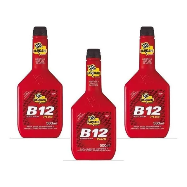 Kit Com 3 Aditivos Bardahl B12 Oleo Motor 500ml