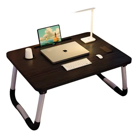Mini Escritorio Mesa De Estudio Plegable Portátil Color Negro