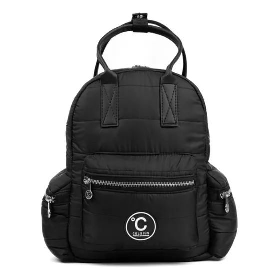 Mochila Urbana Celsius Dubai Petit Termica Impermeable Chica Color Negro Mate Diseño De La Tela Matelaseado