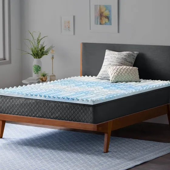 Colchoneta Memory Foam Individual 7 Zonas Con Gel Grosor 5cm