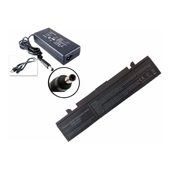 Kit Bateria + Carregador Notebook Samsung Rv411 Rv420 R430