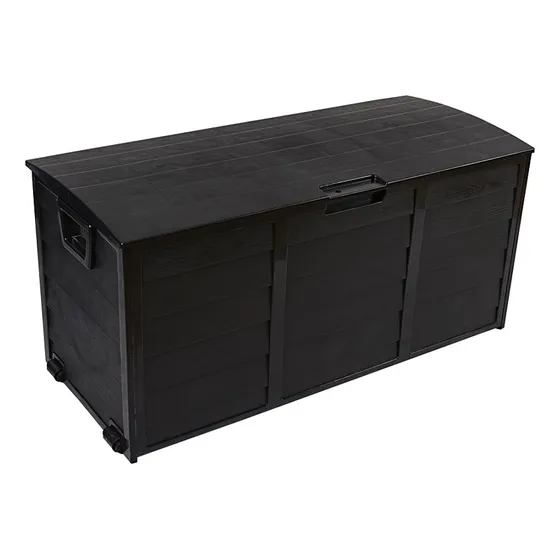 Baúl Plástico 245 L 112x49x54 Cm Negro Ruedas Avymaq
