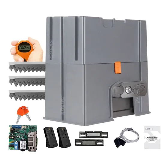 Kit Motor Portão Ppa Dz 1400 Ind Jetflex Rápido 1hp 5 Metros