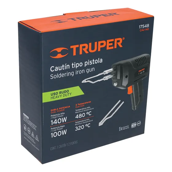 Cautín Tipo Pistola  2 Temperaturas 140w/100w Truper 17548