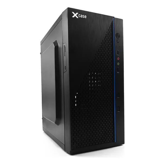 Gabinete Mini Torre Xcase Jetblue Con Fuente 450w Micro Atx Color Negro