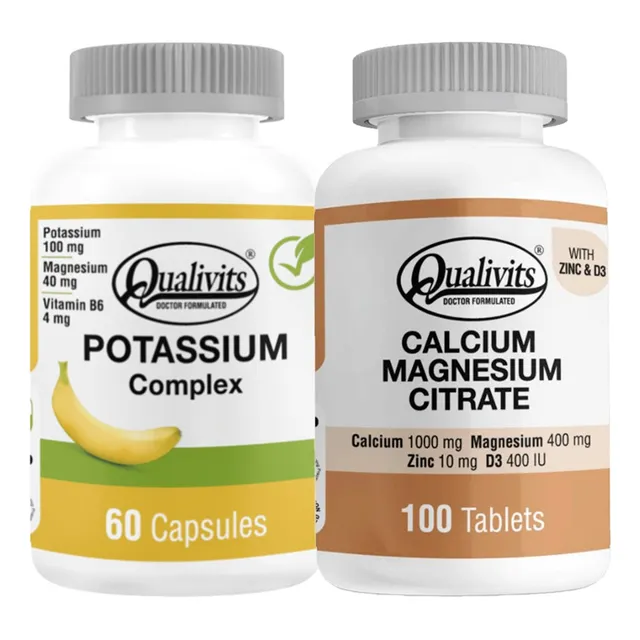 Potasio Complex + Calcio, Magnesio Y Zinc - Qualivits Sabor Natural