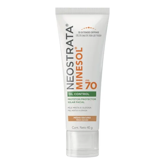 Protetor Solar Neostrata Minesol Oil Control Pele Médio Escuro FPS70 40g