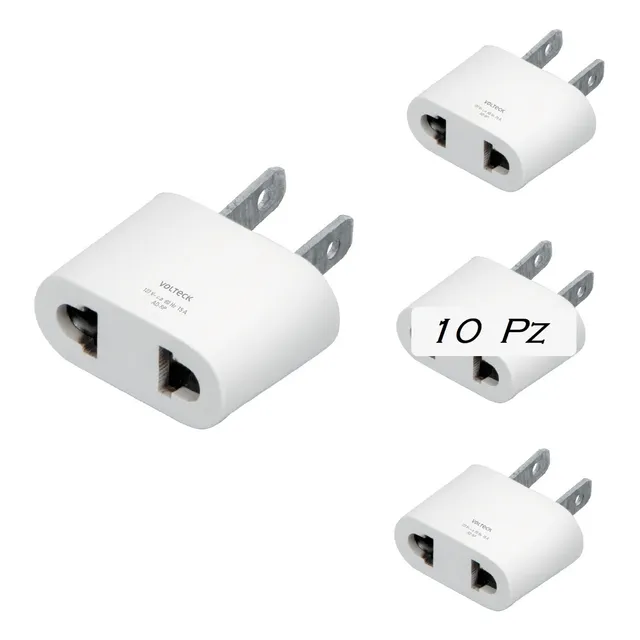 Clavija Adaptadora Americano Europeo Volteck (10pz)