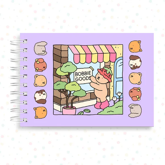 Livro Colorir Bobbie Goods 50 Folhas Desenhos Pintar Ursinho Cor Lilás