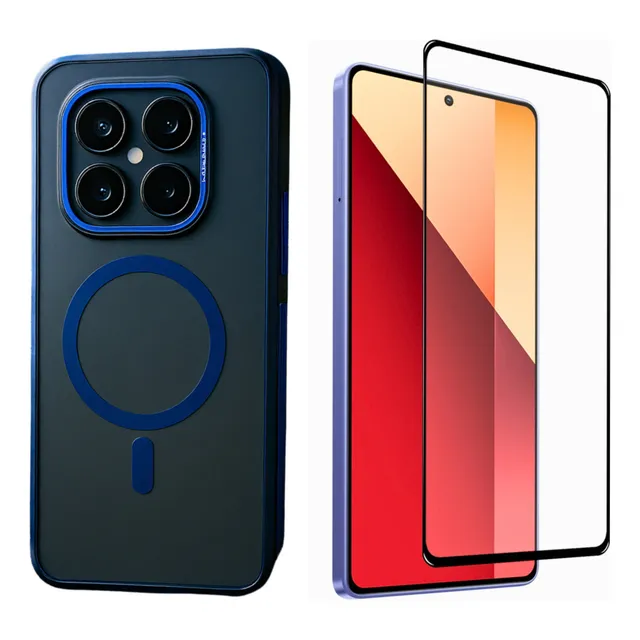 Funda Simil Magsafe + Vidrio Curvo Xiaomi Note 14 Pro 5g