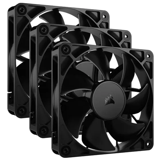 Kit Fan Cooler Corsair Rs120 3x 120mm 25mm Pwm 4pin Negro