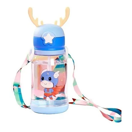 Termo Para Niños Y Niñas Con Pitillo 600ml, Antiderrame