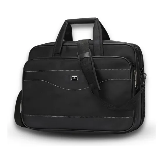 Pasta Executiva Bolsa Ombro Executiva Notebook Maleta Social Cor Preto (1)