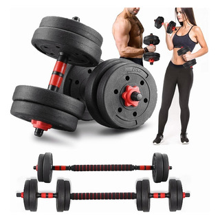Mancuernas Pesas Barra Recta Ejercicio Kit Ajustables 15kg Mancuernas Pesas Barra Recta Ejercicio Kit Ajustables 15kg