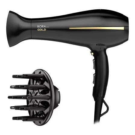 GA.MA Italy Ceramic Ion BORA GOLD Secador De Pelo Oro Líquido Color Negro