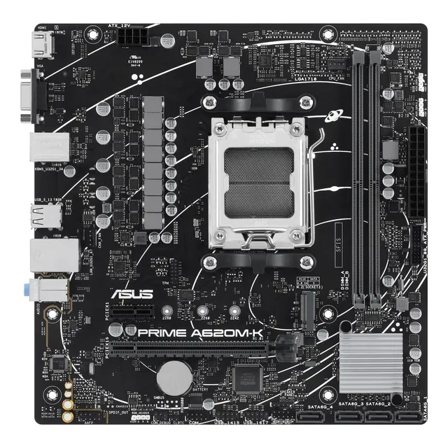 Tarjeta Madre Asus Prime A620m-k Usb3 Hdmi Ddr5 Pcie M.2 Am5